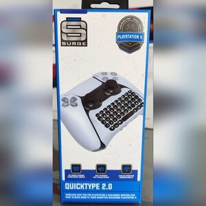 Surge QuickType 2.0 Wireless Controller & Chat Pad - For PS5 - White